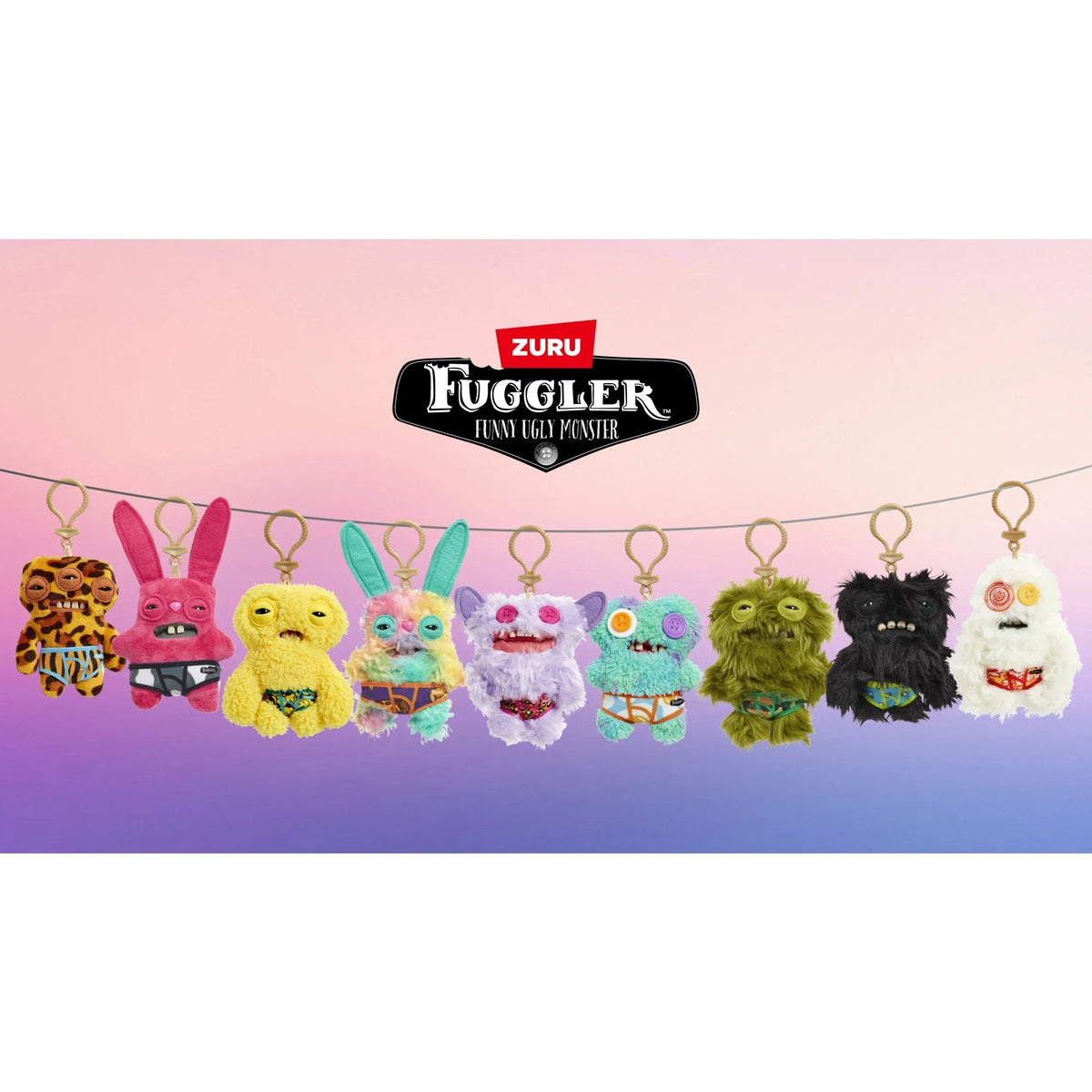 Zuru Fugglers 5 Inch Plush Keyring - Annoyed Alien Leopard