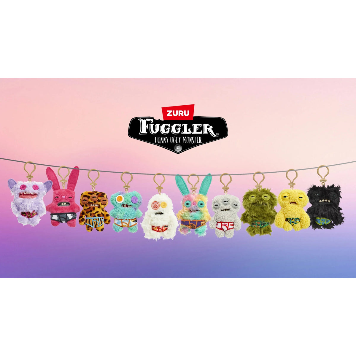 Zuru Fugglers 5 Inch Plush Keyring - Grin Grin