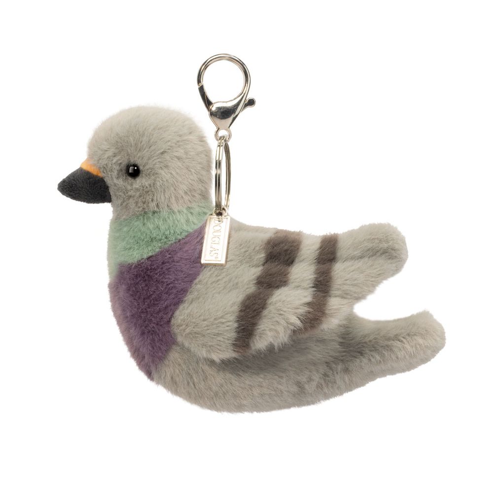 Douglas 5 Inch Pigeon Bag Charm Plush Clip