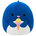 20-Inch Mav the Blue Shark Holding Ice Cream
