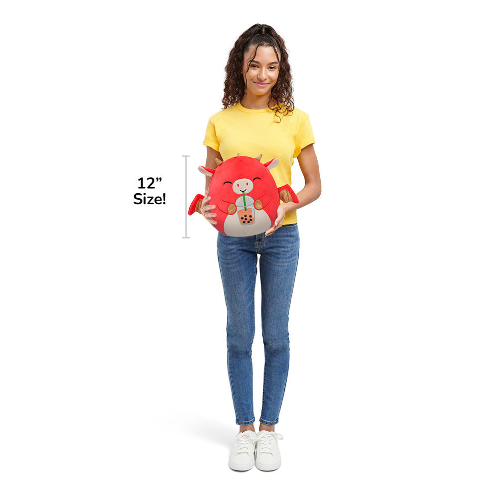 12-Inch Baiden the Red Dragon with Boba Drink
