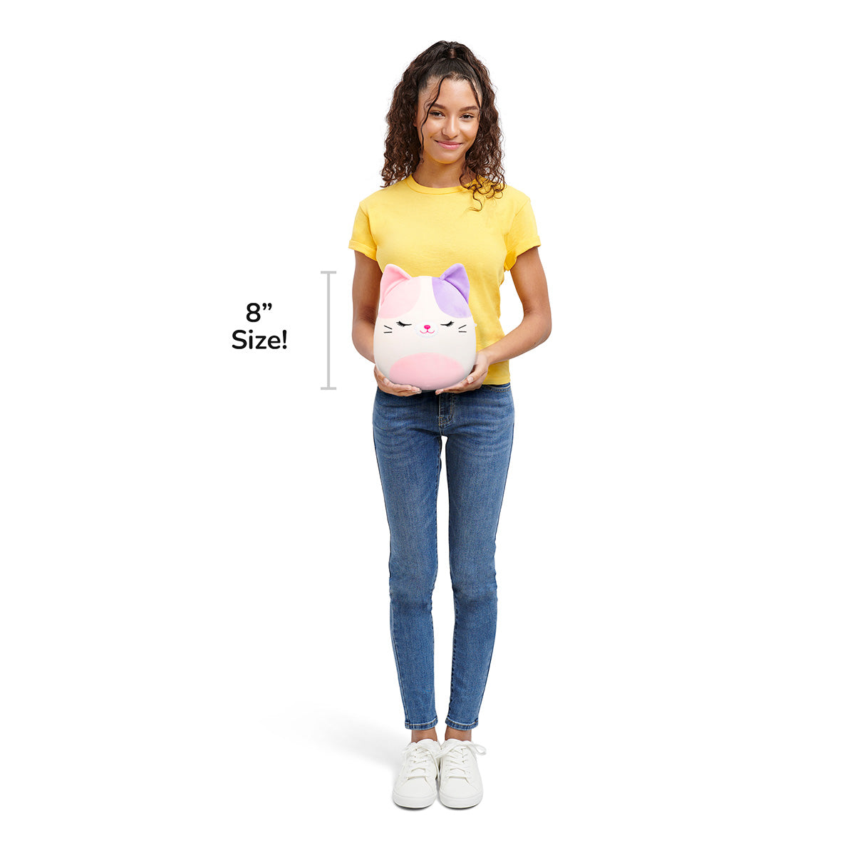 8-Inch Nell the Pink And Purple Calico Cat