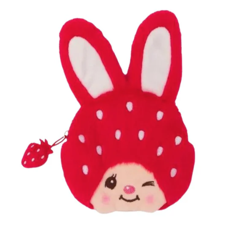 Monchhichi 5 Inch Plush Coin Purse - Strawberry Girl