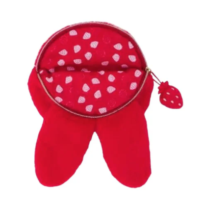 Monchhichi 5 Inch Plush Coin Purse - Strawberry Girl
