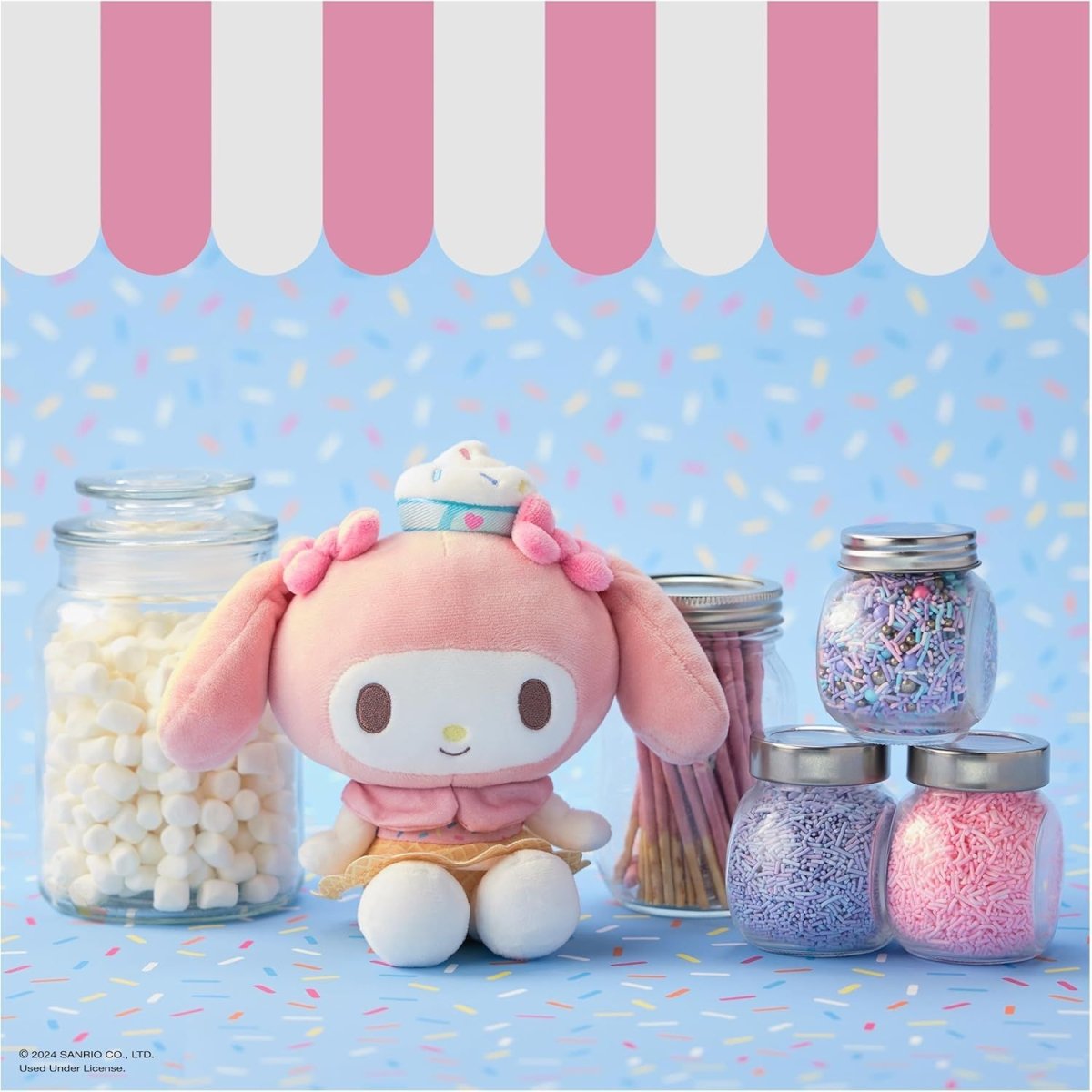 Sanrio 6 Inch My Melody Ice Cream Plush Toy by GUND