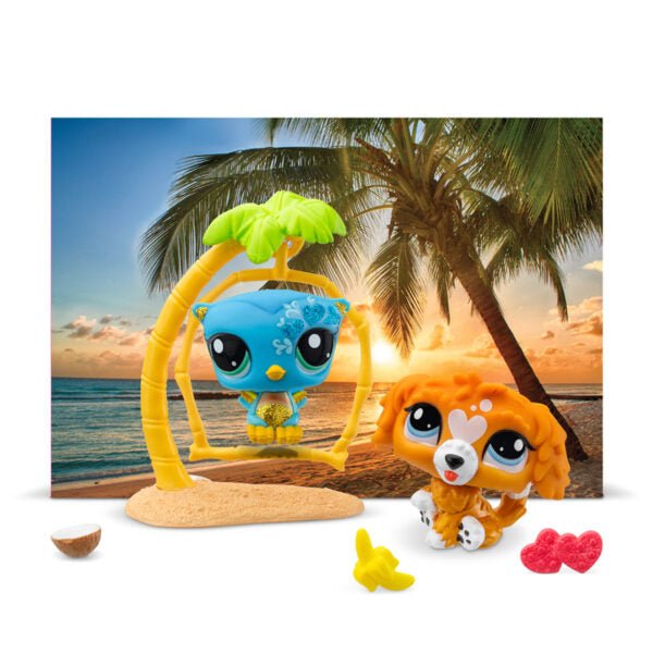 Littlest Pet Shop Gen 7 Petfluencer Pairs Sunset Pals Play Set - Owl #44 and Spaniel #45