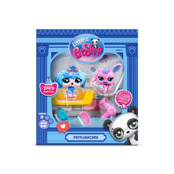 Littlest Pet Shop Gen 7 Petfluencer Pairs Super Salon Play Set - Dog #48 and Bunny #49
