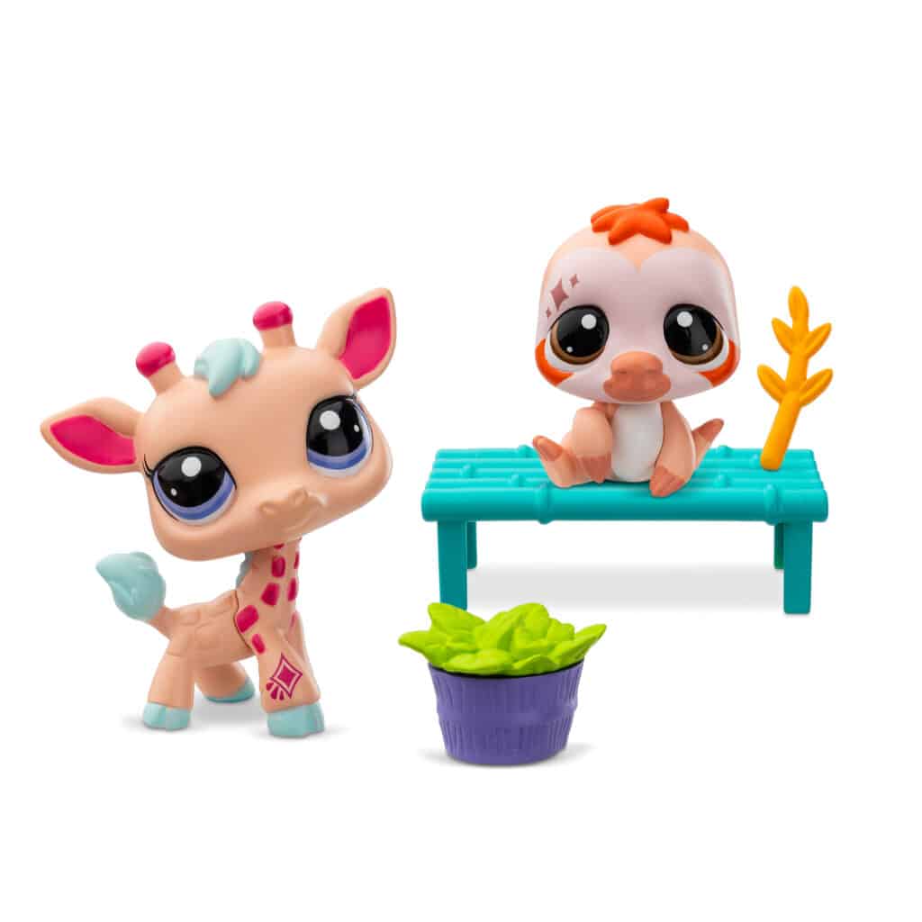 Littlest Pet Shop Gen 7 Series 2 Pet Pairs - Giraffe #92 and Sloth #93