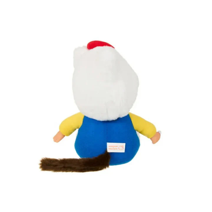 Monchhichi x Hello Kitty 7 Inch Monchhichi in Overalls Plush Toy