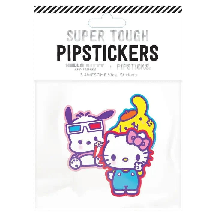 Pipsticks + Hello Kitty Peace & Popcorn Vinyl Sticker Collection