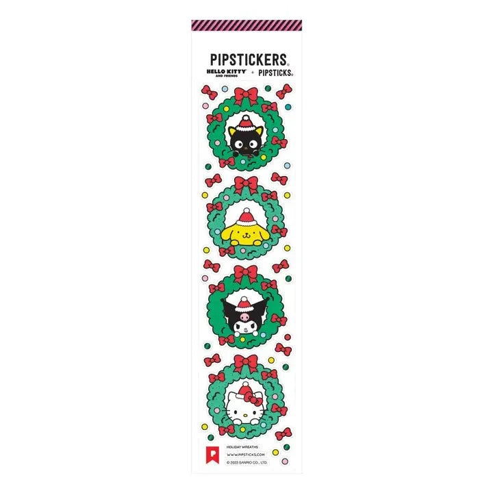 Pipsticks + Hello Kitty Holiday Wreaths Sticker Sheet