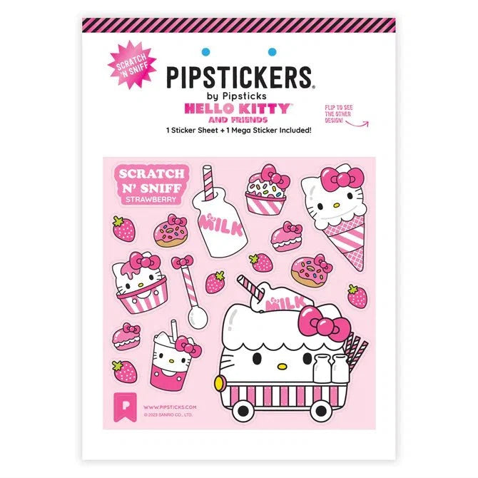 Pipsticks + Hello Kitty Milk Cart Scratch 'n Sniff Stickers