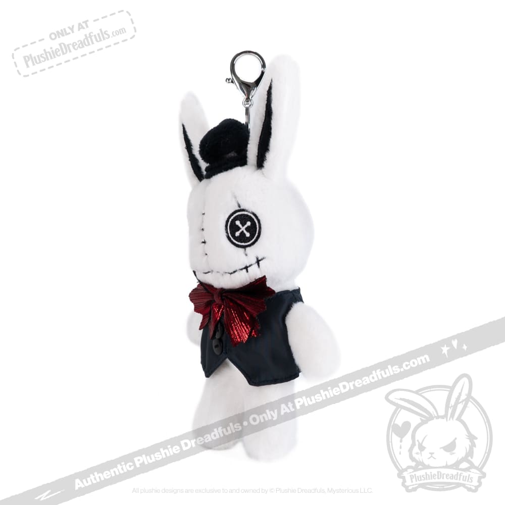 Victorian McGee's White Rabbit Plush Keychain Accessory